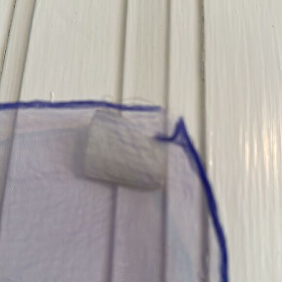 Vintage purple semi sheer chiffon square scarf - Picture 5 of 5